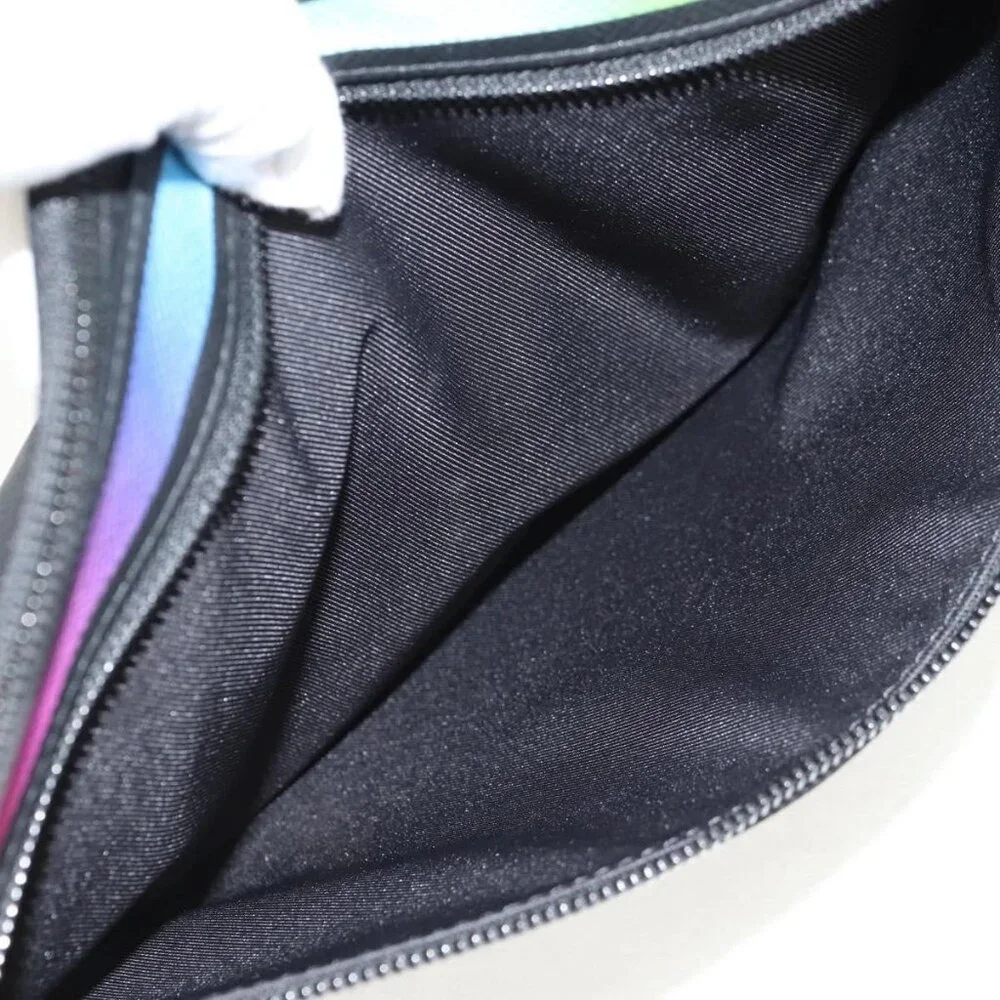 LOUIS VUITTON taiga rainbow Chain Pochette A4 Bag Black M30347 LV Auth 157880M - Picture 10 of 16